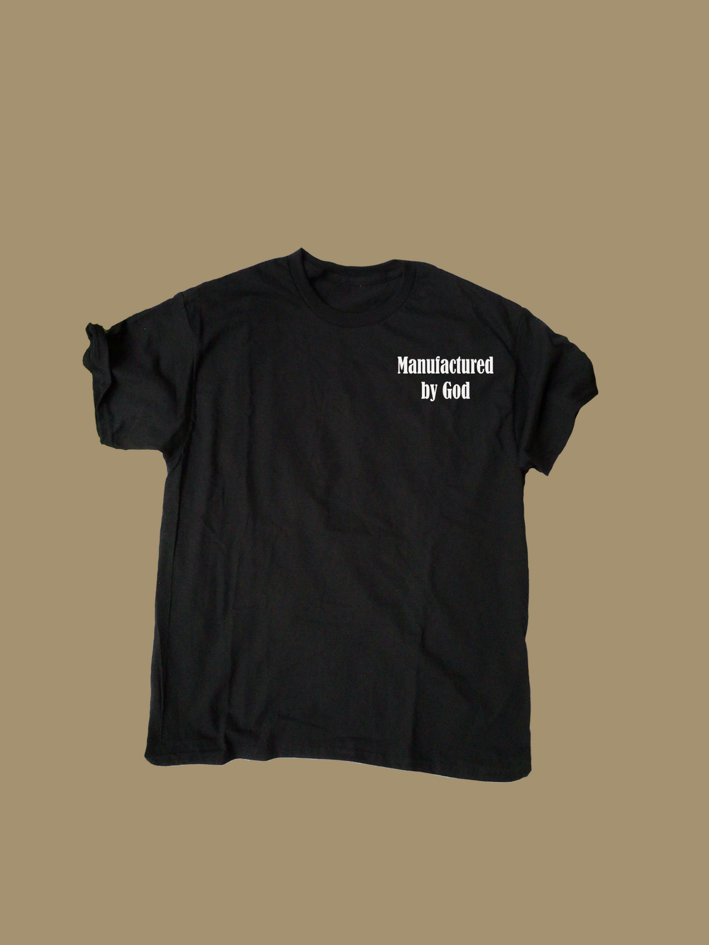 MANUFACTURED BY GOD™ POCKET LOGO TEE (BLACK/WHITE)