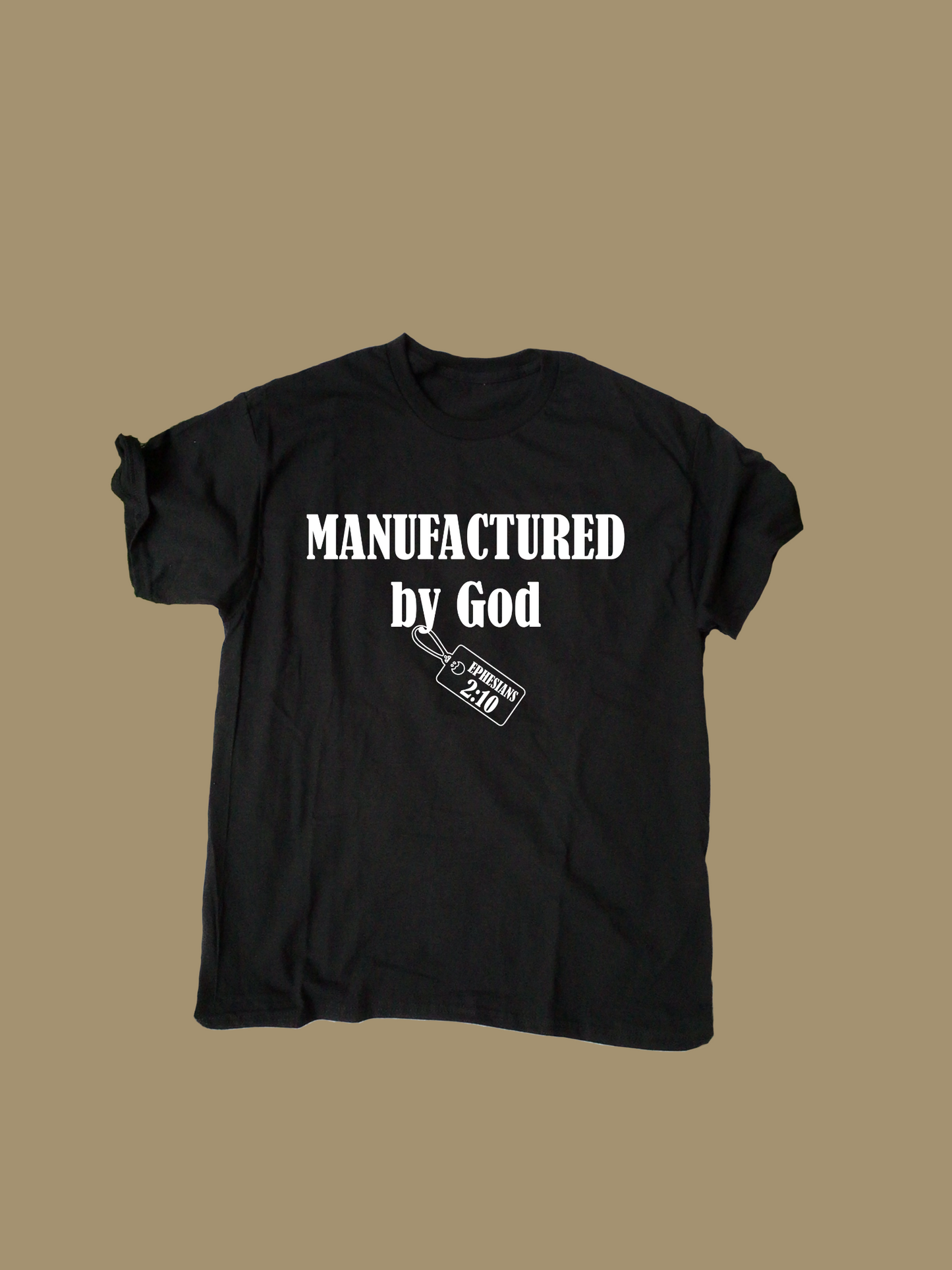 MANUFACTURED BY GOD™ (ORIGINAL DESIGN) LOGO TEE (BLACK/WHITE)