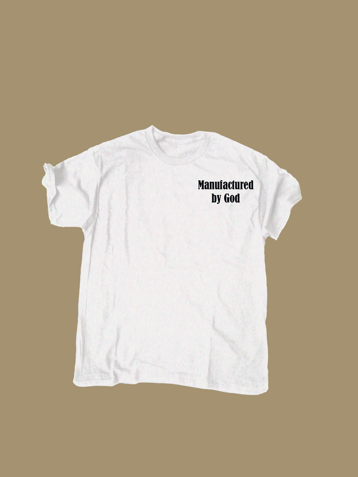 MANUFACTURED BY GOD™ POCKET LOGO TEE (BLACK/WHITE)