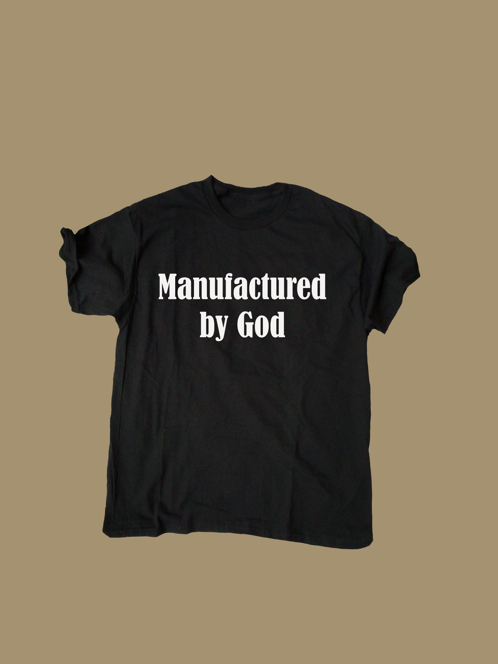 MANUFACTURED BY GOD™ LOGO TEE (BLACK/WHITE)