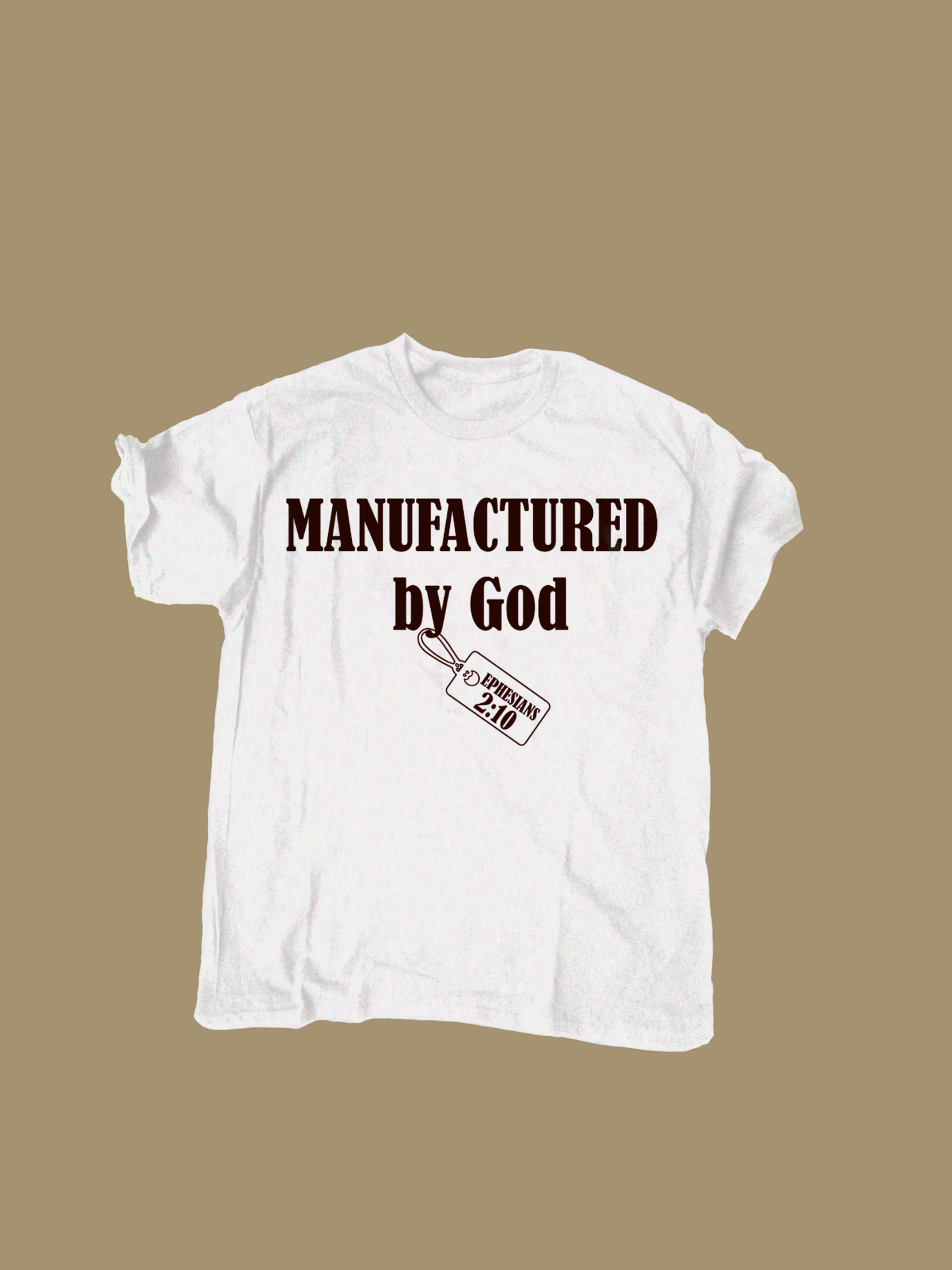 MANUFACTURED BY GOD™ (ORIGINAL DESIGN) LOGO TEE (BLACK/WHITE)